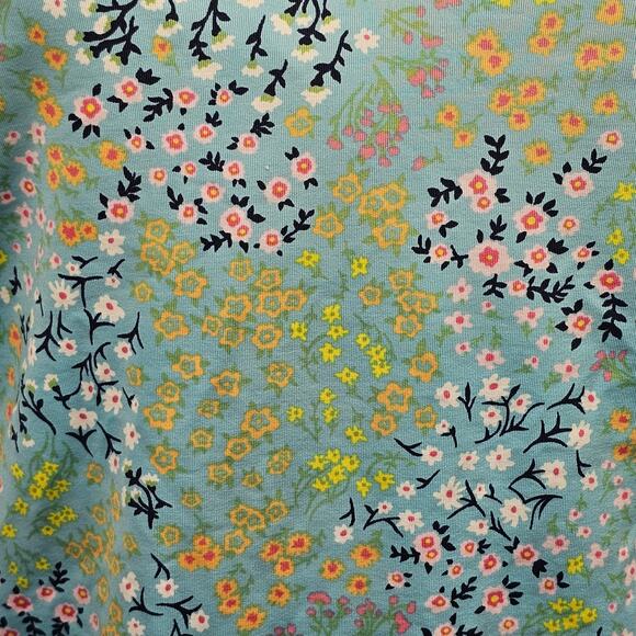 Lands' End Ruched Sides V-Neck Underwire Tankini Top Micro Floral Size 6 - Picture 9 of 12